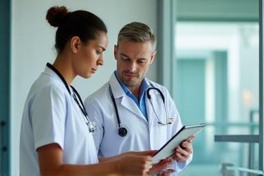 Healthcare consultant working with local clinicians